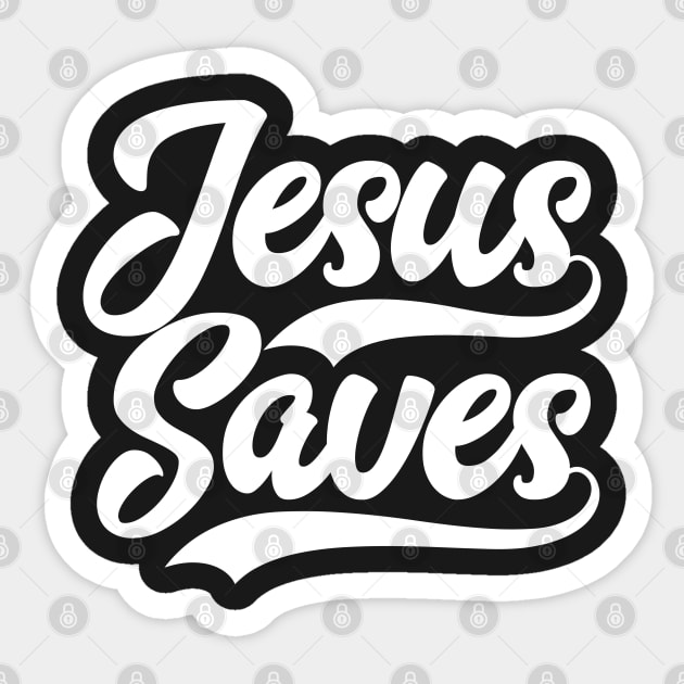 Jesus Saves Bible Scripture Verse Christian Sticker by sacredoriginals